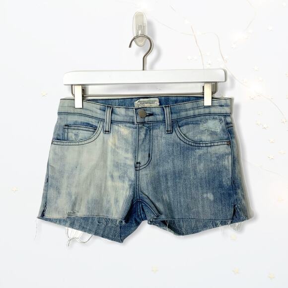 CURRENT/ELLIOTT Denim Cut-Off Shorts City Blue Jean Bleach Destroyed sz 26 - Picture 5 of 5